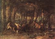 Gustave Courbet The War between deer Spain oil painting artist